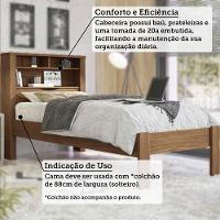 Quarto de Solteiro com Guarda-Roupas Buriti 4 Portas Cômoda Málaga e Cama com Baú Invicta Santos Andirá - 9