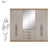 Guarda Roupa Giardino New com 6 Portas e 4 Gavetas Demobile - 7