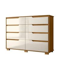 Conjunto Quarto Moval 2 Peças 8 Portas 4 Gavetas Guarda Roupa e Cômoda 8 Gavetas - 5