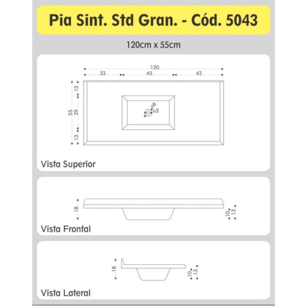 Conjunto Balcão de Cozinha com Pia Mármore Sintético 2 Portas 2 Gavetas Rorato - 6