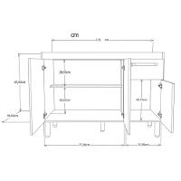 Conjunto Balcão de Cozinha com Pia Mármore Sintético 2 Portas 2 Gavetas Rorato
