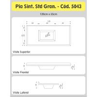 Conjunto Balcão de Cozinha com Pia Mármore Sintético 2 Portas 2 Gavetas Rorato - 6