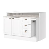 Conjunto Bancada Gourmet 5 Peças 2 Portas 3 Gavetas C/ Tampo Americana Henn - 2