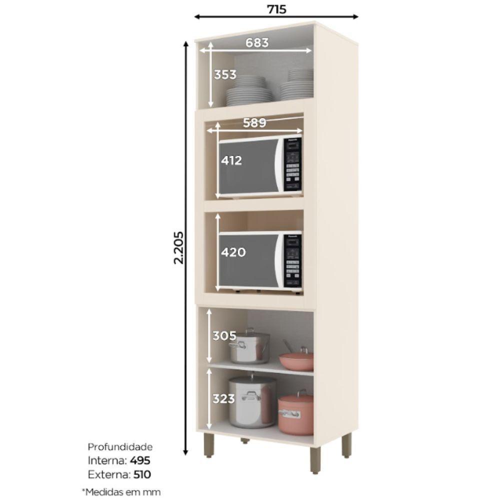 Paneleiro Henn 2 Fornos 71.5 cm C69-35 - 3