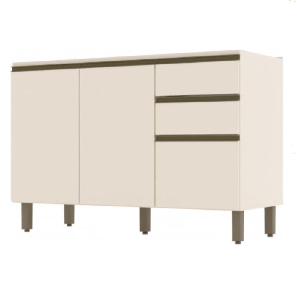 Balcão para Pia 2 Gavetas 3 Portas 120 cm Henn - 1