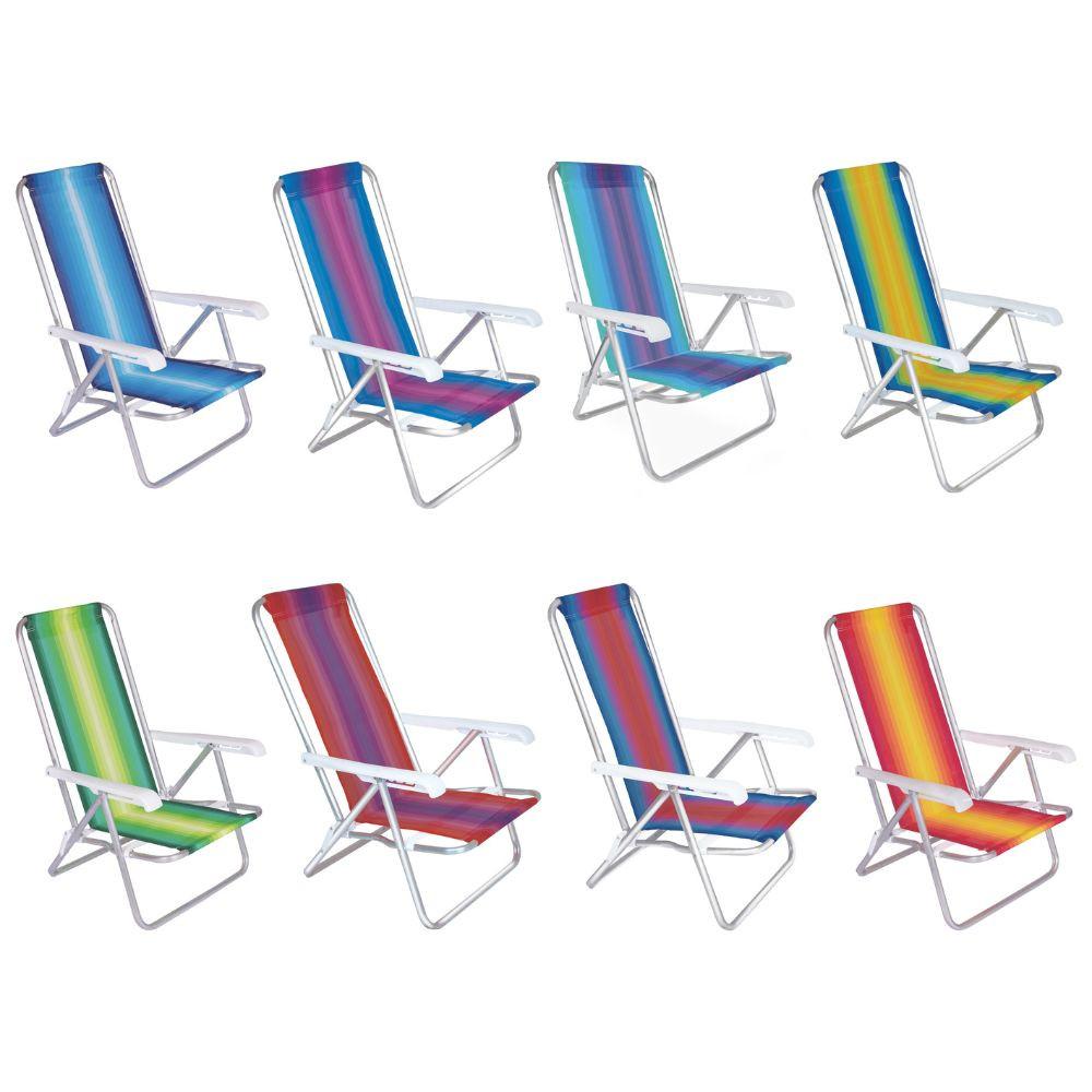 Cadeira de Praia MOR Reclinável Aluminio - 1