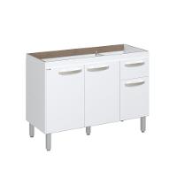 Balcão Flat De Cozinha Para Pia 3 Portas 1 gaveta 1,16 Rorato - 1