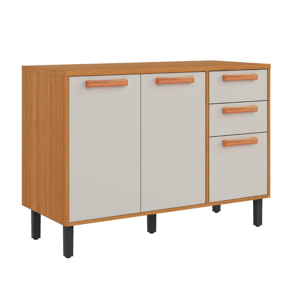 Balcão Itatiaia Napoles 1,20 3 Portas 2 Gavetas Com Tampo - 1