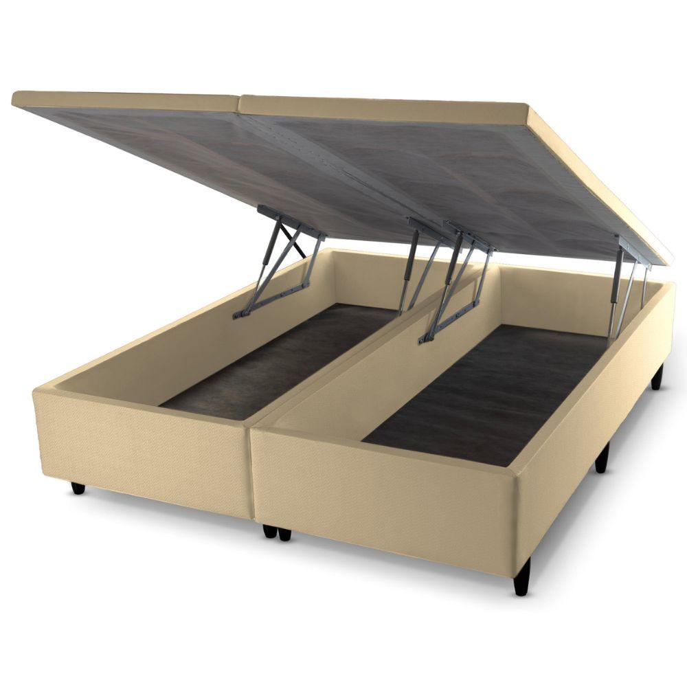 Base Box Baú Queen Size Prince Sued 0,79X1,97X0,41 - 2