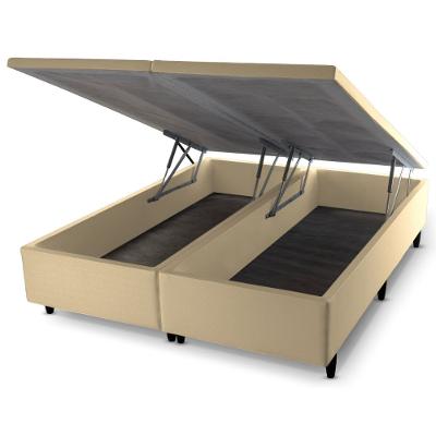 Base Box Baú Prince Sued 79cm x 197 x 41cm