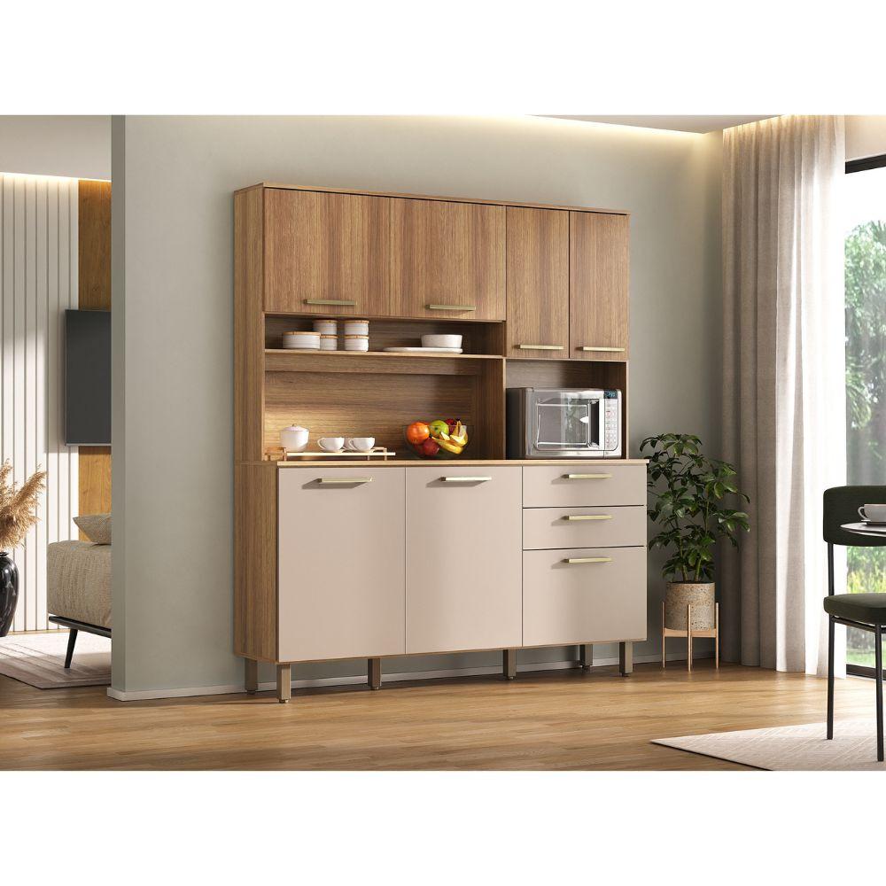 Kit Cozinha Luciane 7 Portas 2 Gavetas - 1