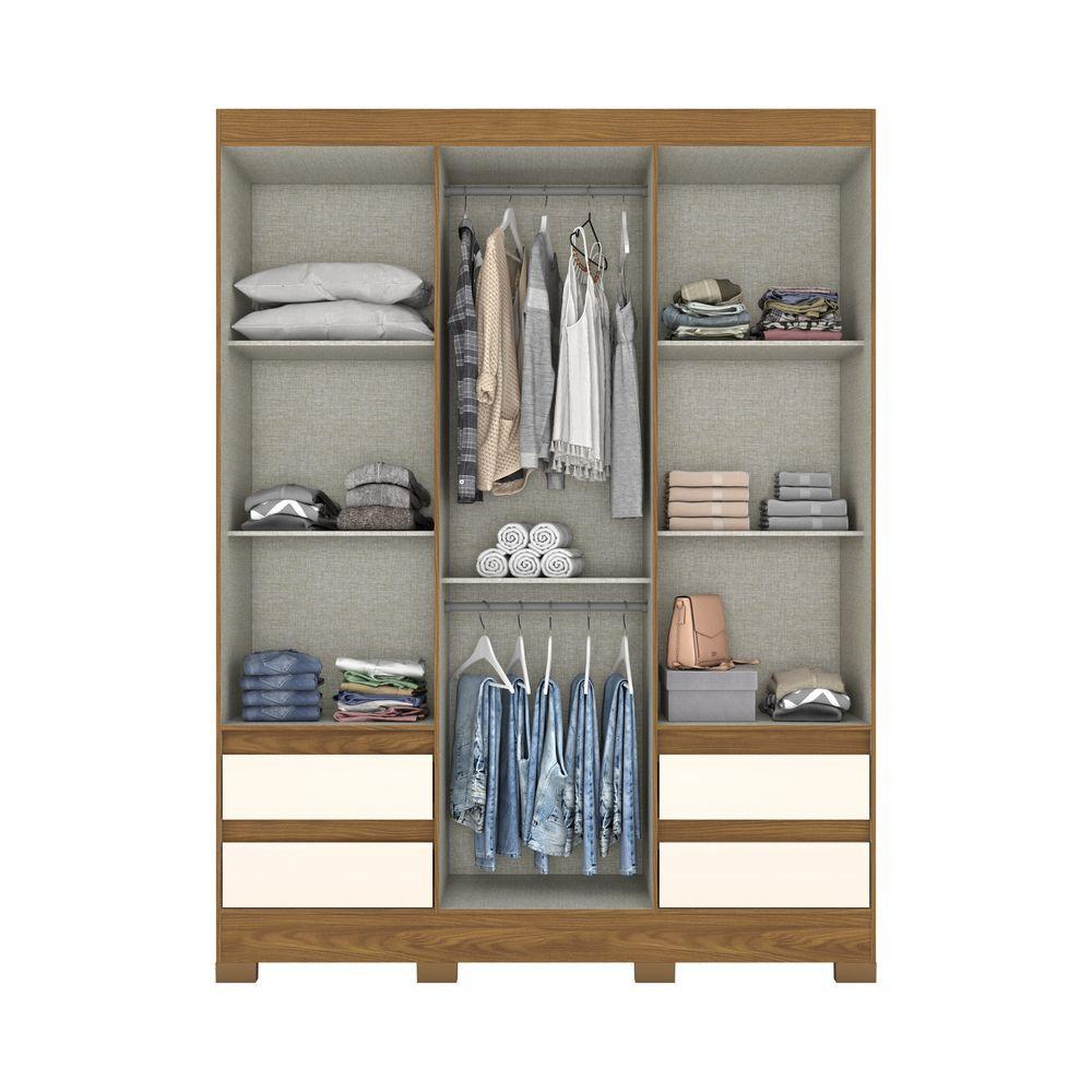 Guarda Roupa Henn Briz 3 Portas 4 Gavetas - 3