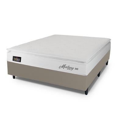 Conjunto Box Casal Hellen Mustang Espuma D45 Pillow Top 138x188x57cm