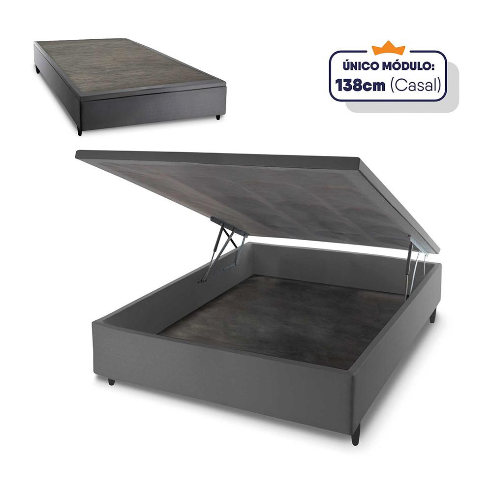 Conjunto Box Baú Casal Hellen Colchão com Molas Ensacadas Yaris Pillow Top 138x188x61cm - 4