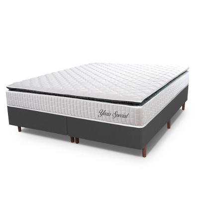 Cama Box Queen Hellen Molas Ensacadas Yaris Pillow Top 158x198x61cm