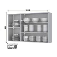 Cozinha Modulada 2 Peças 5 Portas 3 Gavetas Com Tampo Henn Americana - 3