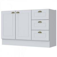 Cozinha Modulada Cooktop 4 Peças 8 Portas 3 Gavetas Com Tampo Henn Americana