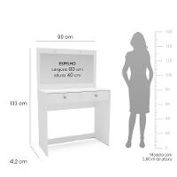 Penteadeira Politorno Valence Com Led 2 Gavetas - 5