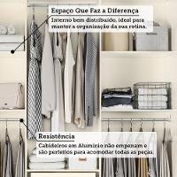 Guarda-Roupa Casal 3 Portas de Correr Com Espelho França Santos Andirá - 8