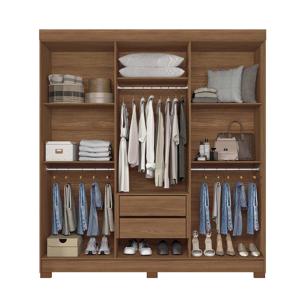 Guarda-Roupa Casal 6 Portas 2 Gavetas Com Espelho 194,40cm Toledo Santos Andirá - 3