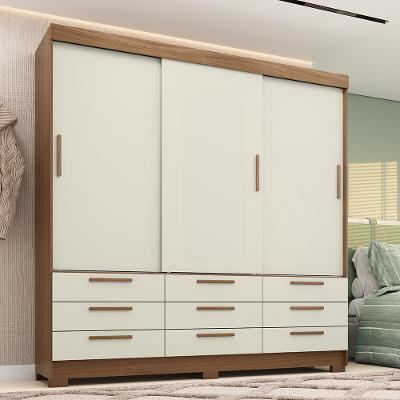 Guarda-Roupa Casal 3 Portas de Correr 9 Gavetas 194,40cm Morretes Santos Andirá