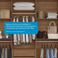 Guarda-Roupa Casal 3 Portas de Correr 9 Gavetas Com Espelho 204cm Maringá Santos Andirá - 6