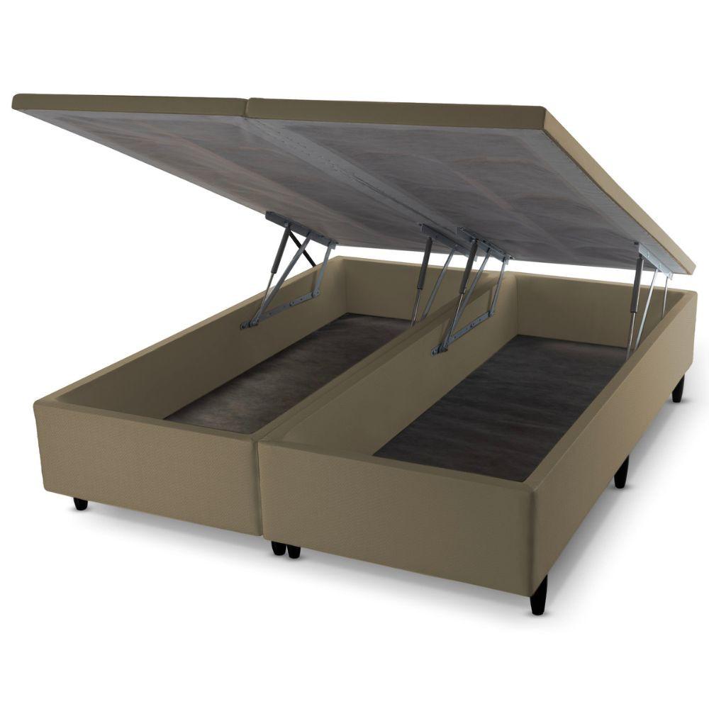 Base Box Baú Queen Size Prince Sued 0,79X1,97X0,41 - 2
