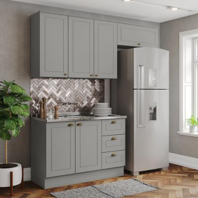 Cozinha Modulada 3 peças 6 Portas 3 Gavetas S/ Tampo Americana Henn