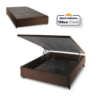 Cama Box Baú Casal Hellen Ortopédico Konfort Espuma D33 Pillow Top 138x188x60cm