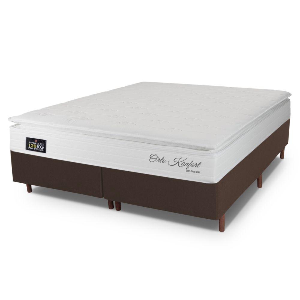 Cama Box Baú Queen Hellen Konfort Espuma D33 Pillow Top 158x198x57cm - 1