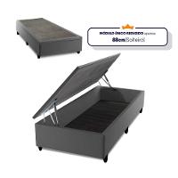 Cama Box Baú Solteiro Hellen Colchão com Molas Ensacadas Yaris Pillow Top 88x188x61cm