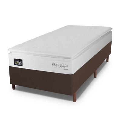 Cama Box Solteiro Hellen Ortopédico Konfort Espuma D33 Pillow Top 88x188x57cm