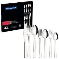 Faqueiro Tramontina Malibu 42 Peças Aço Inox Classic - 1