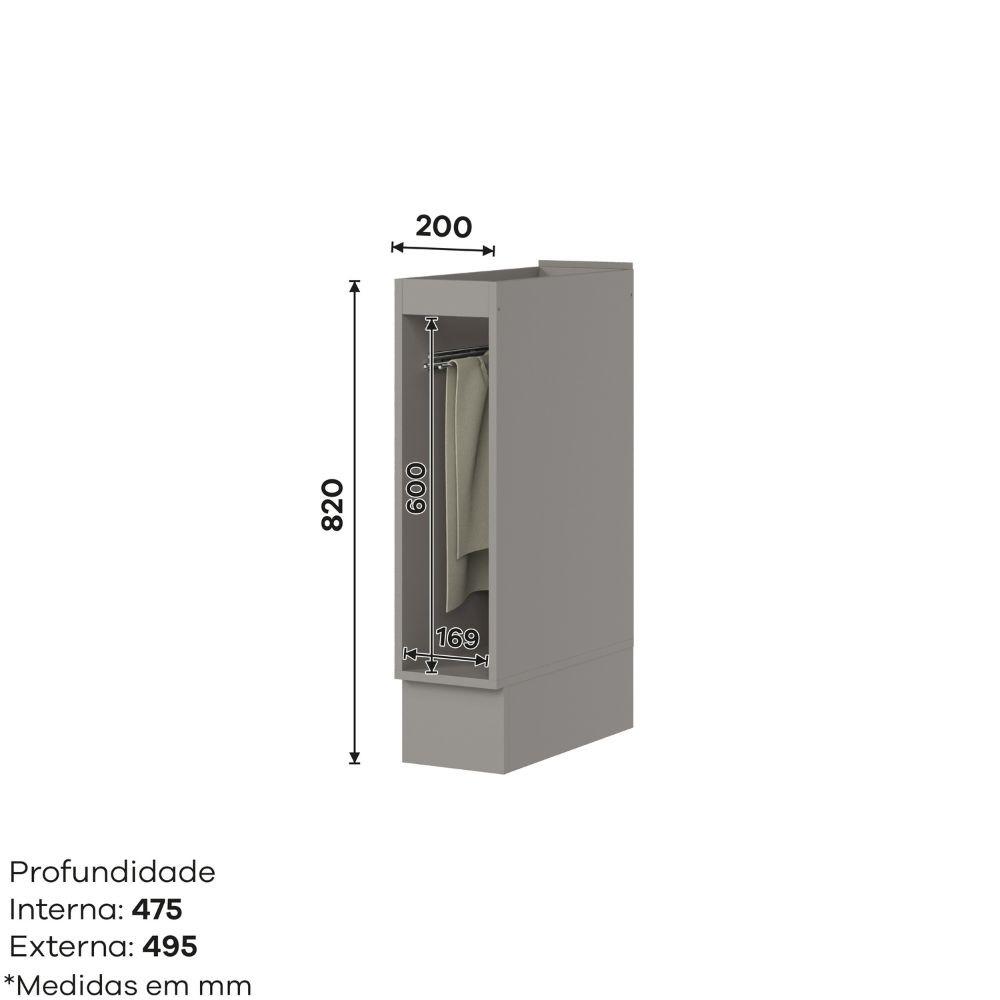 Balcão Henn Americana Porta Toalha 20cm S/ Tampo - 2