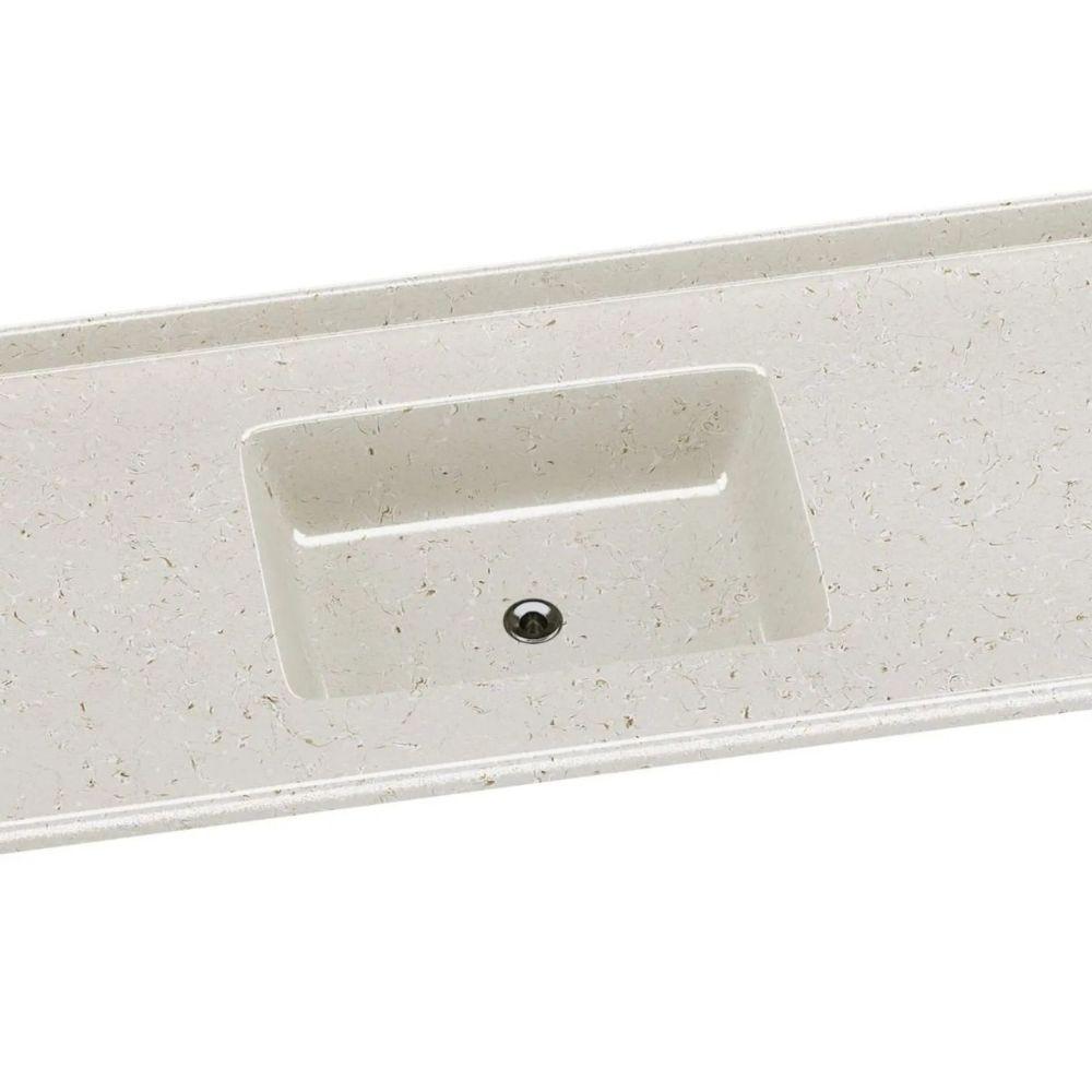 Conjunto Balcão de Cozinha Com Pia Granitada 3 Portas 1 Gaveta Poquema - 5