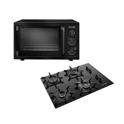 Kit Cooktop Mueller 4 Bocas Ultra Chama G5 e Forno Elétrico Mueller 50L MFB50B