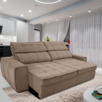 Sofá 254 cm 3 Lugares  Retrátil Reclinável Matielo América - 1