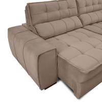 Sofá 254 cm 3 Lugares  Retrátil Reclinável Matielo América - 4