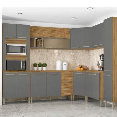 Cozinha Modulada 8 peças 17 portas 3 gavetas S/ Tampo Ametista Kits Paraná