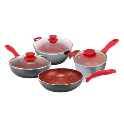 Kit Panelas e Frigideira Philco Redstone Indução com Tampas de Vidro - 4 Peças