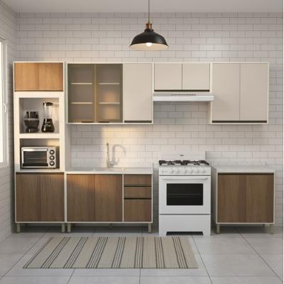 Cozinha Modulada 6 Peças Linea Luciane com Balcões e Torre Quente