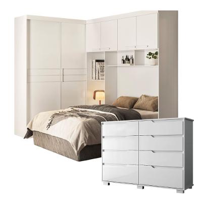 Guarda Roupa Modulado Florença e Cômoda Moval 2 Peças 6 Portas 13 Gavetas