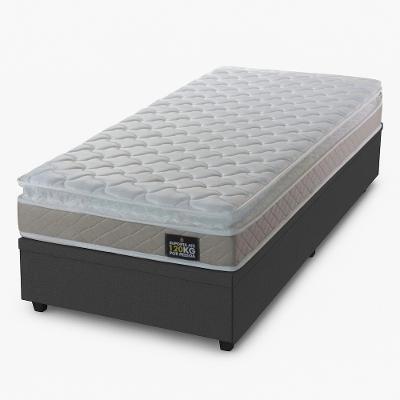 Conjunto Box Baú Prince Solteiro 88x188x46 com Cama Auxiliar e Colchão Hellen D33