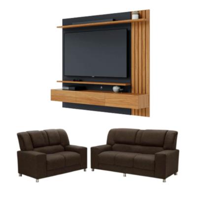 Kit Sofás Sandero 2 e 3 Lugares com Home Suspenso Juriti Colibri para TV