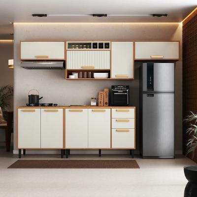 Cozinha Modulada Completa 5 Peças 9 Portas 2 Gavetas com Tampo Napoles Itatiaia