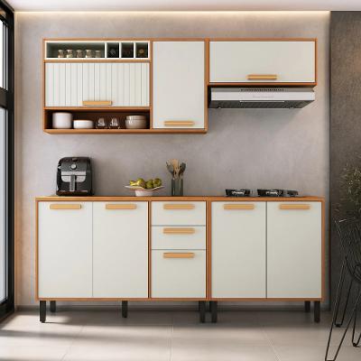 Cozinha Modulada 4 Peças 8 Portas 2 Gavetas com Tampo Itatiaia Napoles