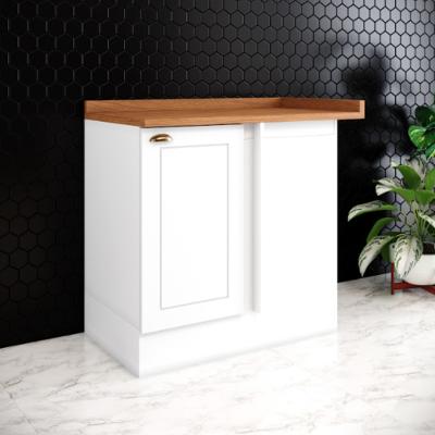 Balcão Canto Reto 1 Porta Americana Henn com Tampo MDF Americana Henn 94 cm
