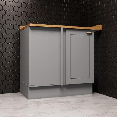 Balcão Canto Reto 1 Porta Americana Henn com Tampo MDF Americana Henn 94 cm