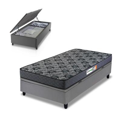 Conjunto Base Box Baú Solteiro Prince com Colchão Supremo Hellen D33 88x188