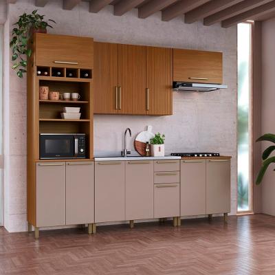 Cozinha Modulada sem Tampo 5 Peças 11 Portas 3 Gavetas Indekes Imperial